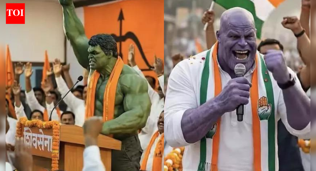 मार्वल ते म्युनिसिपलपर्यंत: थॅनोस, टोनी स्टार्क, हल्क यांनी महाराष्ट्र नागरी निवडणुकीत उडी घेतली, फक्त एआय रील्सवर