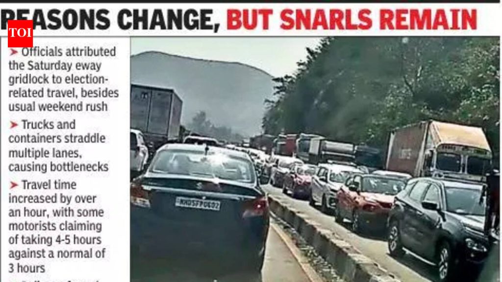 मुंबई-पुणे मार्गावर पुन्हा खडखडाट, वीकेंड आणि मतदानाचा प्रवास गोंधळात वाढला