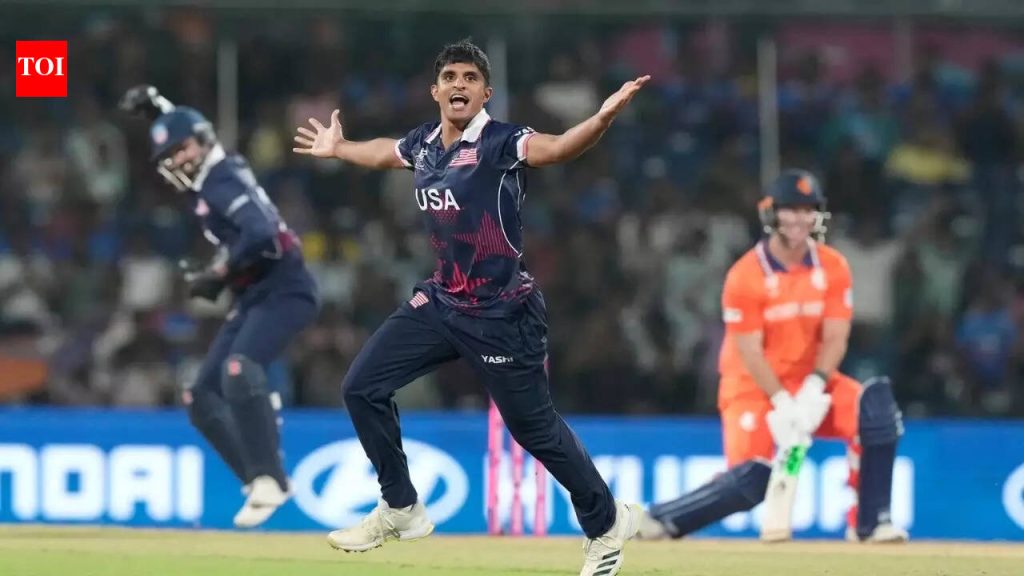 T20 विश्वचषक: सैतेजा मुक्कामल्ला, हरमीत सिंग चमकले कारण यूएसए ने नेदरलँडवर पहिला T20I विजय नोंदवला