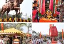 तळेगाव दाभाडे येथील सीआरपीएफ ग्रुप सेंटरमध्ये छत्रपती शिवाजी महाराजांच्या भव्य पुतळ्याचे अनावरण.जय शिवाजी, जय भवानी च्या घोषणांनी परिसर दुमदुमला