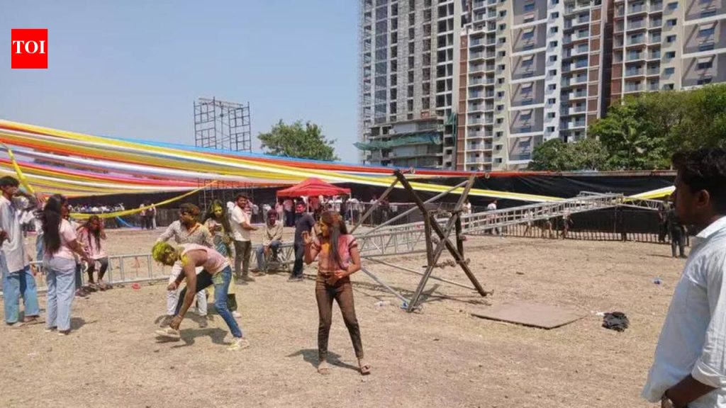 होळीच्या पार्टीत स्टीलच्या जाळीचे बीम कोसळले, ४ जण जखमी