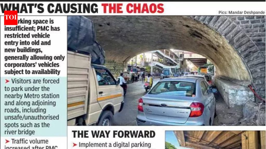नगरसेवकांना भेटण्यासाठी गर्दी होत असताना PMC मुख्यालयाभोवती पार्किंगची समस्या अधिकच बिकट झाली आहे