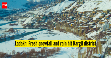 Ladakh Snowfall: Ladakh: ताजा हिमवृष्टी आणि पावसाचा कारगिल जिल्ह्याला फटका; श्रीनगर-लेह महामार्गावरील वाहतूक विस्कळीत