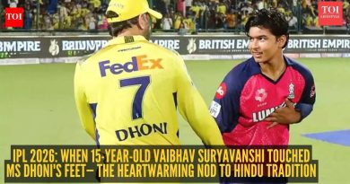 IPL 2026: जेव्हा 15 वर्षीय वैभव सूर्यवंशीने एमएस धोनीच्या पायाला स्पर्श केला- हिंदू परंपरेला हृदयस्पर्शी होकार |