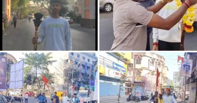 तेराव्या वर्षी धावता शिवभक्त तळेगावच्या साहिल खोंडची १५ किमी ‘शिवज्योत धाव, शहरभर कौतुक