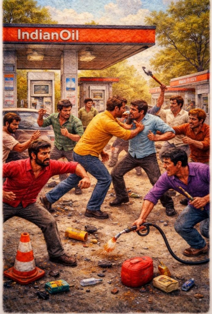 लोनावळा हादरला.एक रूपया वरून पेट्रोल पंपावर थरारक हल्ला.