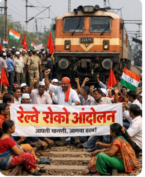 घोरावाडी रेल्वे स्थानकावर प्रलंबित मागण्यांसाठी शुक्रवारी लक्षवेधी आंदोलन