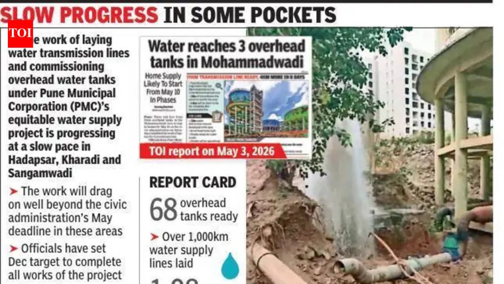 हडपसर, खराडी येथे पीएमसीच्या पाणी प्रकल्पाचे काम डिसेंबरपर्यंत सुरू राहणार आहे