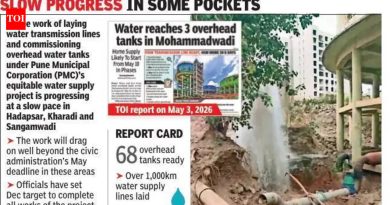हडपसर, खराडी येथे पीएमसीच्या पाणी प्रकल्पाचे काम डिसेंबरपर्यंत सुरू राहणार आहे