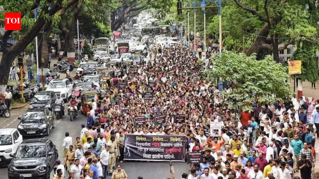 नसरापूर येथील 3 वर्षीय बलात्कार, खून पीडितेला न्याय मिळावा यासाठी शेकडो जण