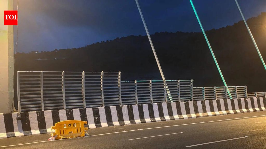 क्रॉसविंड्स हाताळण्यासाठी MSRDC eway च्या नवीन लिंक ब्रिजवर पवन अडथळे बसवते