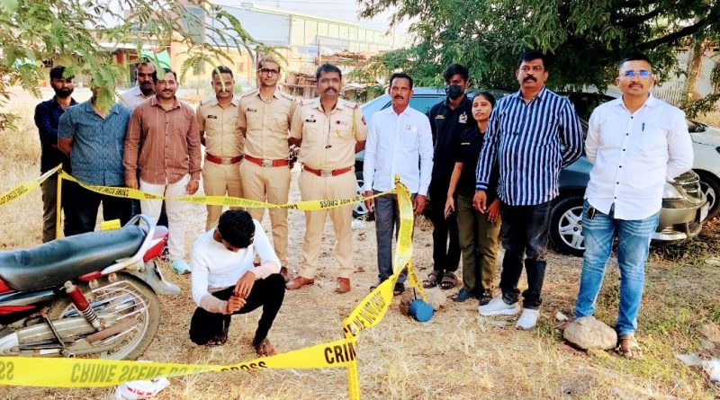 तळेगाव एमआयडीसी पोलिसांची बधलवाडीत कारवाई; ५८९ ग्रॅम गांजासह दुचाकी जप्त: ५९ हजार ४५० रुपयांचा मुद्देमाल हस्तगत; एनडीपीएस कायद्यान्वये गुन्हा दाखल
